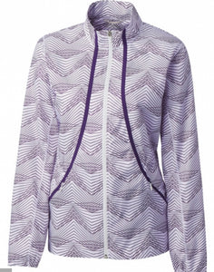 Annika Cloud Breaker Print Jacket LAO00006 White and Purple