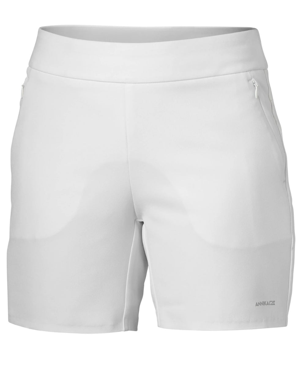 Annika Competitor Pull On Shorter Short 6- Inch LAB00019 White – Baseline  Golf Discount Clothing