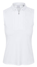 Dunning Freya Jersey Performance Sleeveless Polo D2F24K434- White Size: Med