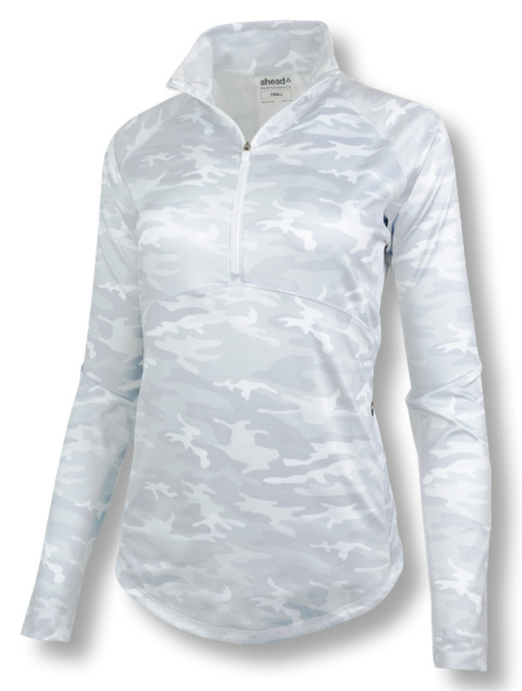 Ahead Brandi Quarter Zip Pull Over KA74 White Camo Size: Medium