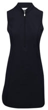 Greg Norman Tech Warp-Knit Sleeveless Zip Black Dress G2S24K413 Size: Medium