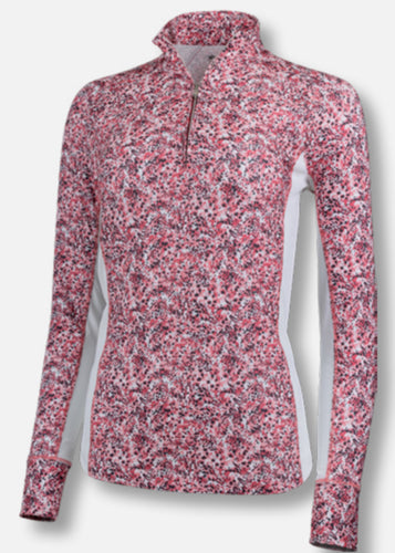 Ahead Performance 1/4 Zip KED8 Rouge Tropicalia Size: Medium
