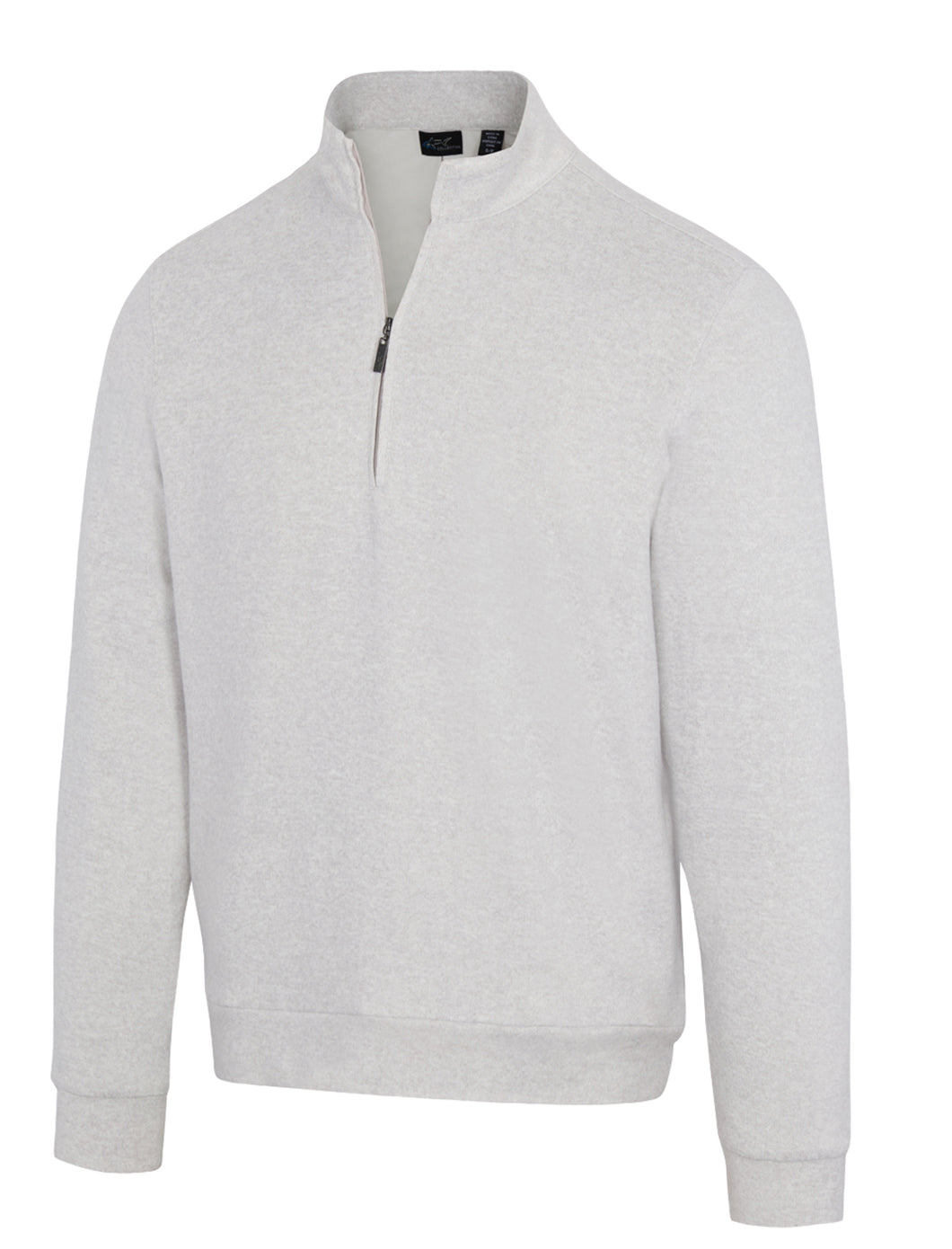 Greg Norman LINED QUARTER-ZIP WIND SWEATER G7S24S136 Shark Grey Heather Size: Large