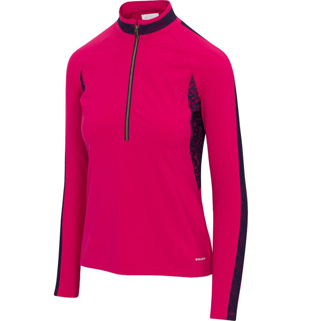 Greg Norman Imperial Mock Neck 1/2 Zip Outerwear Pullover G2F24K506 French Parfait Size: Medium