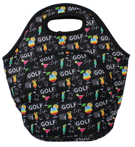 Neoprene Lunch Bag with Pocket - Golfaholic