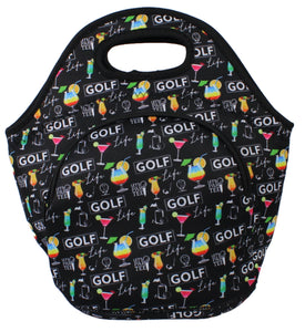 Neoprene Lunch Bag with Pocket - Golfaholic