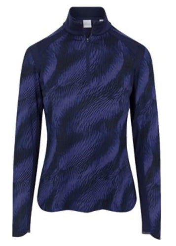 Dunning Rhona Ventilated 1/4 Zip Outerwear Pullover D2F24K129 Night Sky Size: Medium