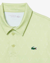 Lacoste Men's Regular Fit Printed Golf Polo Shirt Vert / Blanc DH4825 CW3IG -Medium