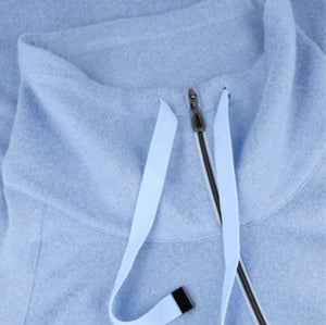 Greg Norman Solange Full-Zip Blue Haze Heather Outerwear G2S24J471 Blue Haze Heather Size: Medium