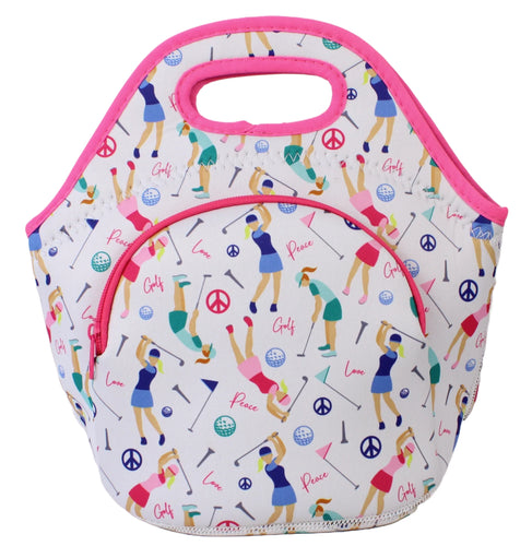 Neoprene Lunch Bag with Pocket - Swinging Ladies