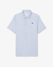 LACOSTE Regular Fit Printed Golf Polo  DH4825 CW IHH Bleu Clair / Bleu Marine • IHH - MEDIUM