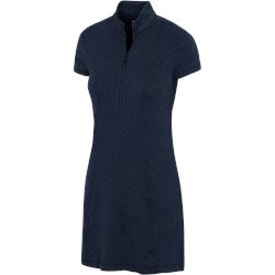 Greg Norman Elodie Half-Zip Navy Heather Dress G2S24K414 Size: Medium