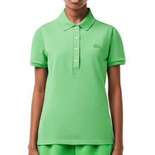 LACOSTE Women's L.12.D Slim Fit Stretch Mini Piqué Polo PF5462-51-IXU GREEN -MEDIUM