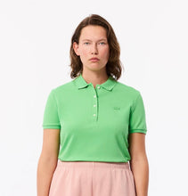 LACOSTE Women's L.12.D Slim Fit Stretch Mini Piqué Polo PF5462-51-IXU GREEN -MEDIUM