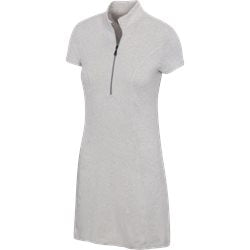 Greg Norman Elodie S/S 1/2 Zip Dress Shark Grey Heather G2S24K414 Size: Medium