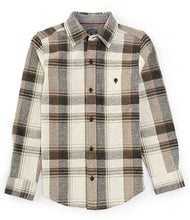Flag & Anthem Clearbrook LS Hero Knit Flannel M-FA23WS1493 Cream/ Charcoal Size: Medium