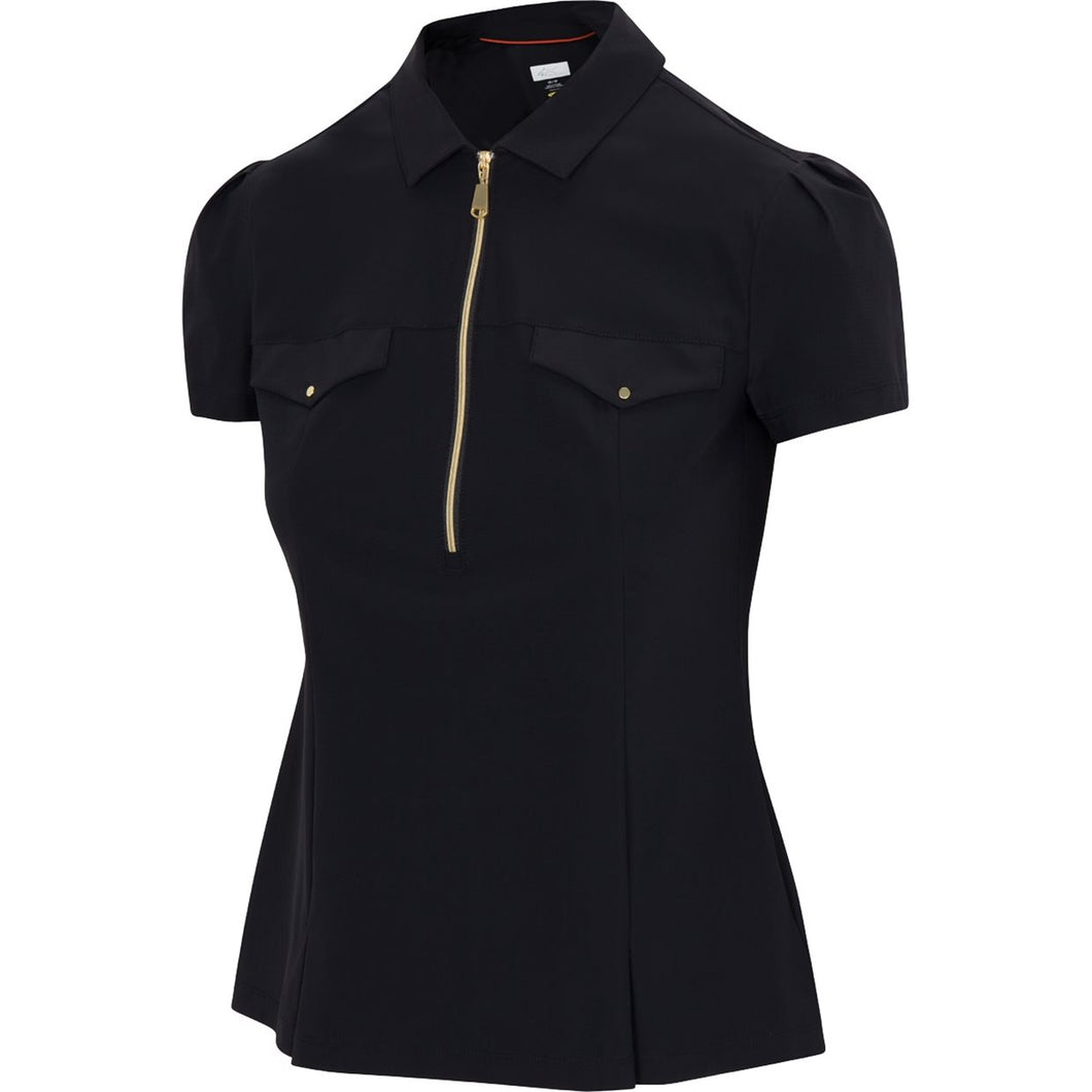 Greg Norman Habitat Shirt Polo Short Sleeve G2F24K302 Black Size: Medium
