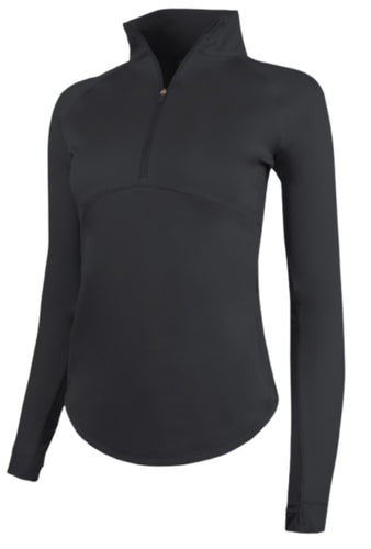 Ahead Brandi Quarter Zip Pull Over KA74 Black Size: Medium