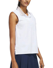 Addias BEYOND THE COURSE TWISTKNIT SLEEVELESS POLO SHIRT White/ Beige JE7357 Size: L