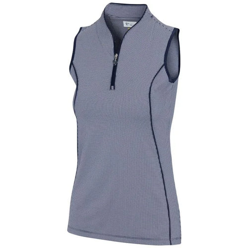 Greg Norman Womens Carmen Sleeveless Golf Polo NAVY G2S23K102 Size: Medium