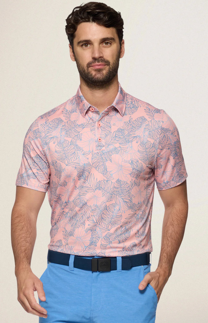 Flag & Anthem MVP Polo M-COREKT2044 CORAL FLORAL