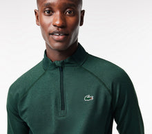 LACOSTE Men's Technical Fleece Golf Sweatshirt SH5221 CW RIB GREEN -MEDIUM