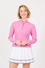Sofibella FLEX RIB LONG SLEEVE - NANTUCKET 2514NAKPRE Color: Preppy Pink Size: Small