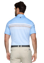 Flag & Anthem Norman SS Blocked Chest Stripe Performance Polo M-COREKT2013 Light Blue Heather