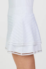Sofibella 14" FLOUNCE SKORT - WHITE STRIPES 2535WSTWHT Size: Small