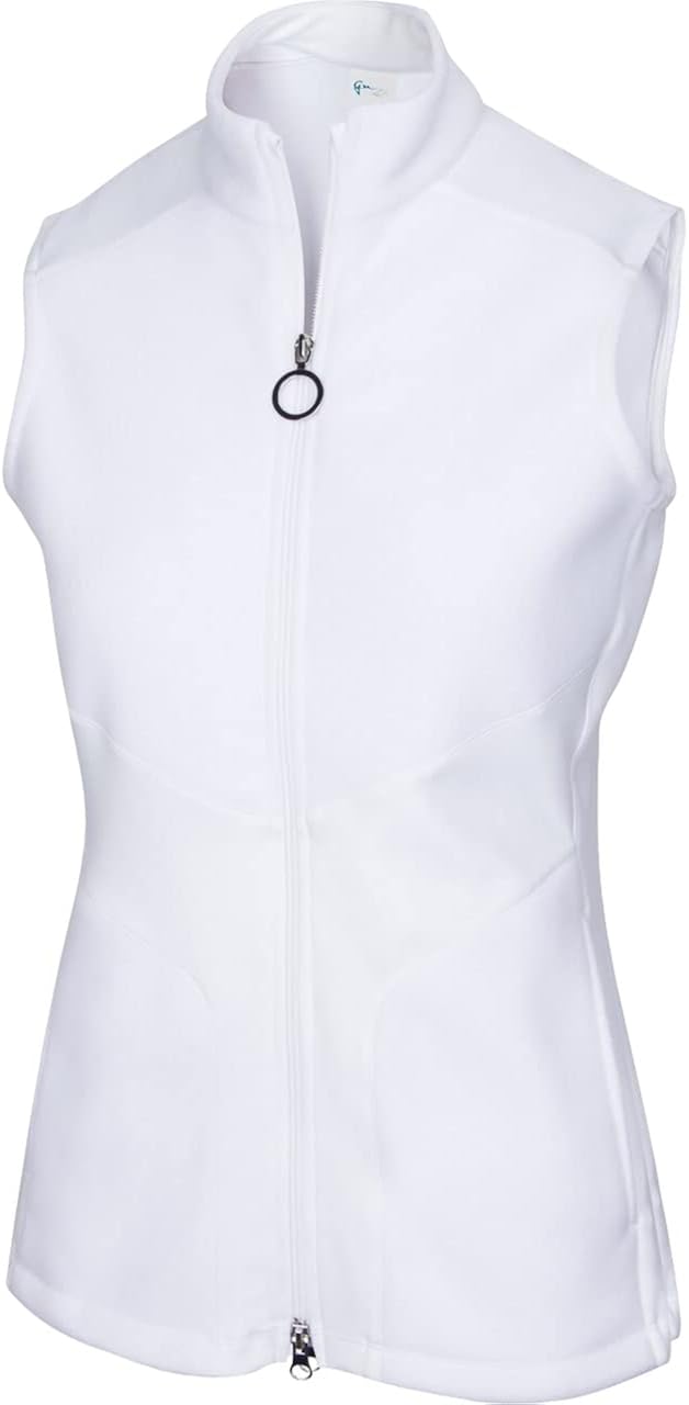 Greg Norman Women's Chevron Quilted Cire Vest G2S20J455 White Size: Medium