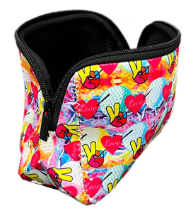 Neoprene Cosmetic Pouch - Peace Love Golf