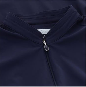 Greg Norman Tech Warp-Knit Sleeveless Zip Navy Dress G2S24K413 Size: Medium
