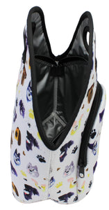 Neoprene Lunch Bag with Pocket - Doggie Party