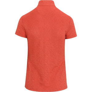 Greg Norman Tierra Jacquard Shirt Polo Short Sleeve G2F24K303 Tango Size: Medium