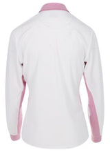 Dunning Moira Ventilated Performance Shirt Polo Long Sleeve Mauve Desert Heather D2F24K435 Size: Medium