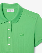 LACOSTE Women's L.12.D Slim Fit Stretch Mini Piqué Polo PF5462-51-IXU GREEN -MEDIUM