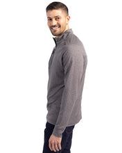 Cutter & Buck Adapt Eco Knit Heather Mens Quarter Zip Pullover MCK01281 Elemental Grey Size: Large