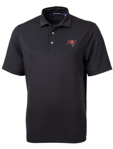 Tampa Bay Buccaneers Cutter & Buck Virtue Eco Pique Recycled Polo MCK01127 -Black