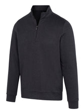 Greg Norman LINED QUARTER-ZIP WIND SWEATER G7S24S136 Black Heather Size: Large