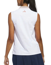 Addias BEYOND THE COURSE TWISTKNIT SLEEVELESS POLO SHIRT White/ Beige JE7357 Size: L