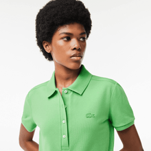 LACOSTE Women's L.12.D Slim Fit Stretch Mini Piqué Polo PF5462-51-IXU GREEN -MEDIUM