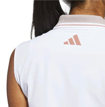 Addias BEYOND THE COURSE TWISTKNIT SLEEVELESS POLO SHIRT White/ Beige JE7357 Size: L