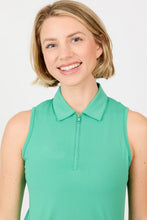 Sofibella MESH SLEEVELESS POLO - NANTUCKET 2498NAKALP Color: Alpine Size: Small