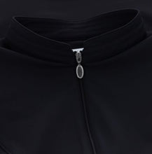 Greg Norman Tech Warp-Knit Sleeveless Zip Black Dress G2S24K413 Size: Medium