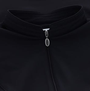 Greg Norman Tech Warp-Knit Sleeveless Zip Black Dress G2S24K413 Size: Medium