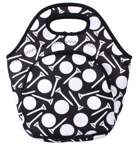 Neoprene Lunch Bag with Pocket - Ball & Tee