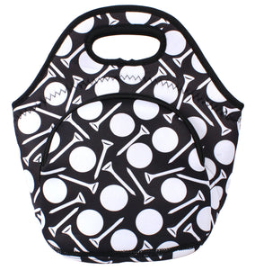 Neoprene Lunch Bag with Pocket - Ball & Tee