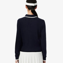 LACOSTE Polo Collar Stretch Golf SweaterAF8544-SS25 HHW NAVY/WHITE -SMALL