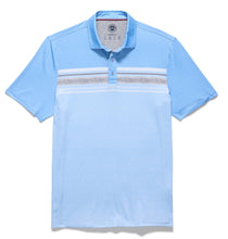 Flag & Anthem Norman SS Blocked Chest Stripe Performance Polo M-COREKT2013 Light Blue Heather