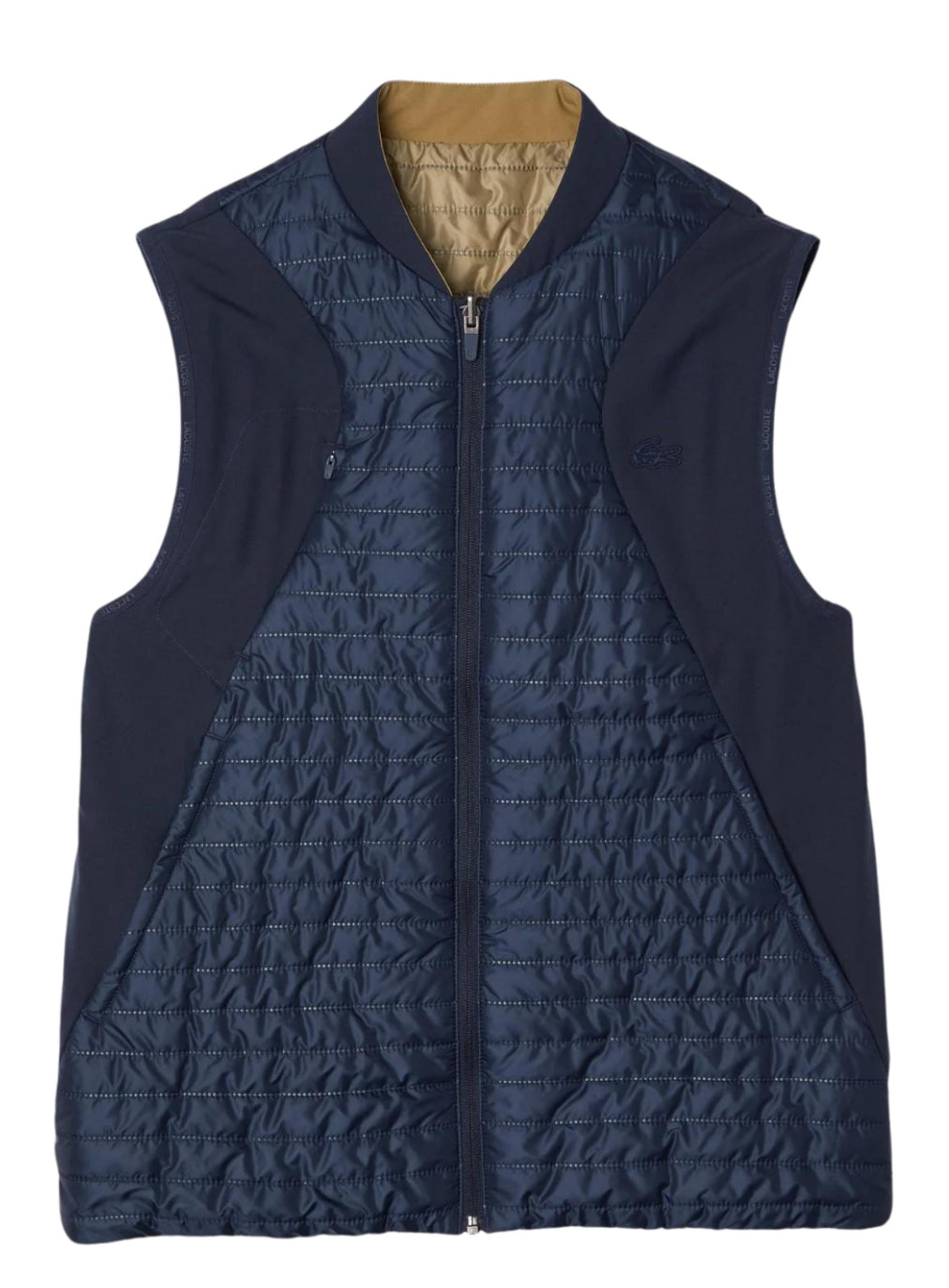 Lacoste Vesta Reversible Quilted Vest BH9266 CW BM3 Navy Blue/ Khaki Size: (50) Large